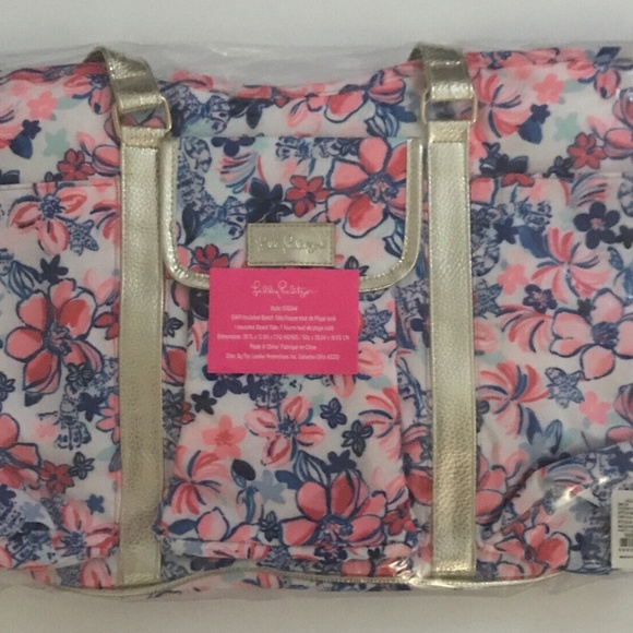 New Lilly Pulitzer GWP Insulated Beach Bag Tote in Party Like a Lobster - Picture 3 of 11
